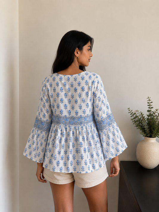Hand block Printed Top