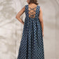 Indigo Buta Print Dress