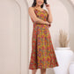Two prints princess line dress