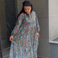 Teal Jal Print Dress with Speghtie