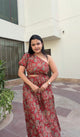 RED JAL PRINT DRESS
