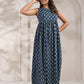 Indigo Buta Print Dress