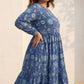 Hand block Printed indigo Dress