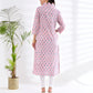 HAND BLOCK SCULPTED NECKLINE KURTI