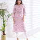 HAND BLOCK SCULPTED NECKLINE KURTI