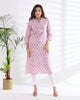 HAND BLOCK SCULPTED NECKLINE KURTI