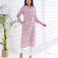 HAND BLOCK SCULPTED NECKLINE KURTI