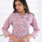 HAND BLOCK SCULPTED NECKLINE KURTI