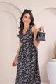 Black grey dress