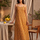 Mustard Print HandBlock Dress