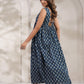 Indigo Buta Print Dress