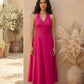 Majenta pink cotton Dress