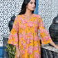 Yellow Textured Long Dress