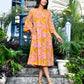 Yellow Textured Long Dress