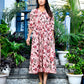 Beige Color Front Button Placket Dress