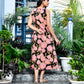 Black Sleeveless Boat Neck Dress
