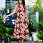 Black Sleeveless Boat Neck Dress