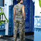 Blue Brown Cotton Print Co-ord Set