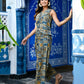 Blue Brown Cotton Print Co-ord Set