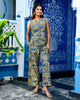 Blue Brown Cotton Print Co-ord Set