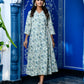Cream Jaal Buti Printed Dress