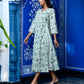 Cream Jaal Buti Printed Dress
