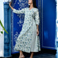 Cream Jaal Buti Printed Dress