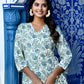 Cream Jaal Buti Printed Dress