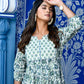 Blue White Printed Short Dress