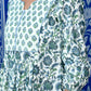Blue White Printed Short Dress