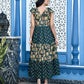 Dark Green Jaal Printed Dress