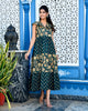 Dark Green Jaal Printed Dress