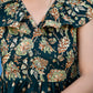 Dark Green Jaal Printed Dress