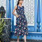 Indigo Smocking Dress