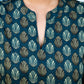 Green Puff Sleeves Short Dress