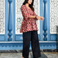 Red Ethnic Printed Top