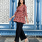 Red Ethnic Printed Top