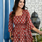 Red Ethnic Printed Top