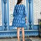 Blue Floral Short Dress