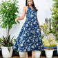Indigo Halter Neck Dress