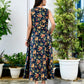 Indigo Sleeveless Neckline Dress