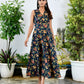 Indigo Sleeveless Neckline Dress