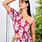 Berry Color Ethnic Printed Dress