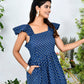 Indigo Sqaure Neckline Dress