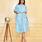 Sky Blue Designer Kaftan Dress