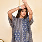 Indigo Black Kaftan Dress-sk-0009