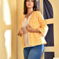 Butter Yellow Line Top with Jacket