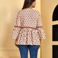 Beige Gathered Top