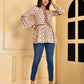 Beige Gathered Top
