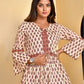 Beige Gathered Top